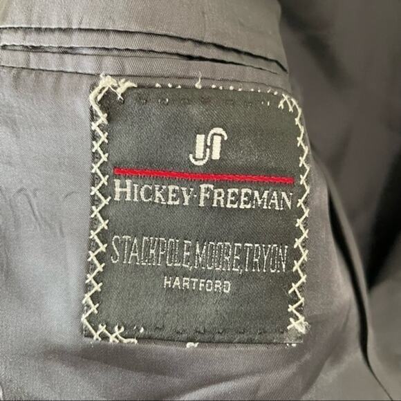 Hickey Freeman Boardroom Blazer Sports Coat Suit Jacket Wool 42Reg Two Button - Picture 13 of 13